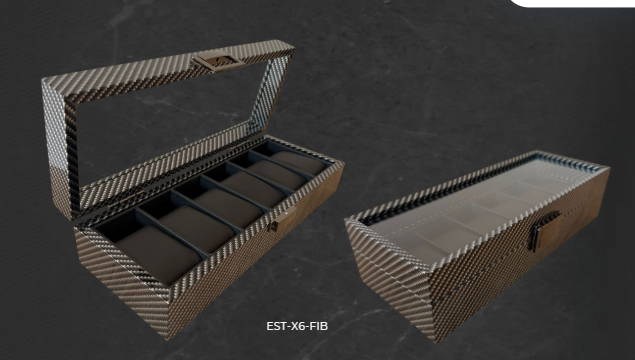 Estuche reloj fibra 6 unidades